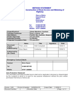 Method Statement Construction of Road Access and Widening of Highway