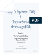 Design of Experiment and Response Surfac