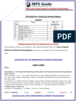 THE ULIMATE BOOK For PUZZLES (Printed Edition) : S. No Topic No. of Questions