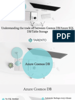 Understanding The Trade Off Between Cosmos DB/Azure SQL DB/Table Storage