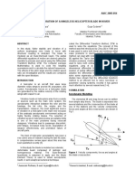 Flutter and Vibration of A Hingeless Helicopter Blade in Hover