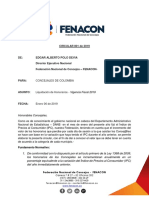 Circular Honorarios Concejales FENACON FEDECAL 2019