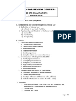 2018 Criminal Law Bar Examination Syllabus PDF