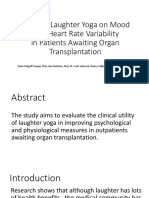 Effect of Laughter Yoga On Mood and Heart Rate Variability in Patients Awaiting Organ Transplantation