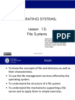 Operating Systems: Lesson 13: File Systems