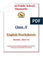 V English-Worksheets Session 2012 2013