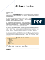 Partes Del Informe Técnico