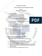 Chemistry Paper - 80 Marks (Study of Compounds, Periodic Table, Chemical Bonding, Mole Concept) Section I (All Questions Are Compulsory)