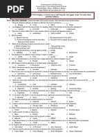 Pre-Test in Science Viii: GENERAL DIRECTIONS: Write Legibly. Avoid Erasures and Keep The Test Paper Clean. Use Only Black