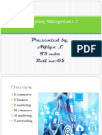 Marketing Management 2: Presented By, Alfiya L T3 Mba Roll No 05