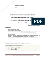 Exa Math Mecatronique 2018