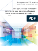 Integración Educativa Informe