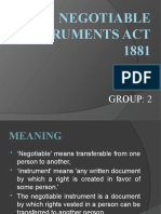 Negotiable Insturments Act 1881