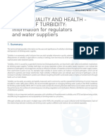 Water Quality and Health - Review of Turbidity: Information For Regulators and Water Suppliers