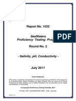 Report No. 1032: Seawaters Proficiency Testing Program