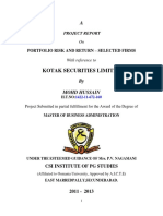 Portfolio Risk and Return - Selected Firms-Kotak Securities Limited