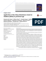 Application of The Sleep Disturbance Scale For Children (SDSC) in Preschool Age