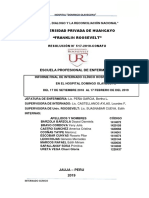 Informe de Internado Clinico - Hospital Domingo Olavegoya Jauja 2018-Ii PDF