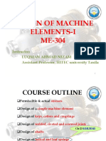 Design of Machine Elements-I ME-304: Instructor: Luqman Ahmad Nizam Assistant Professor, HITEC University Taxila