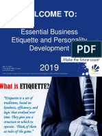 Business Etiquette and Personality Development