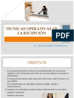 4 Tecnicas Operativas de La Recepción