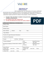 Program Usa Application: Please Type or Print Clearly in Black Ink. Check Boxes Where Appropriate