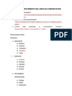 Examen de Conocimiento Del Área de Comunicación