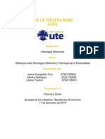 Diferencia Entre Psicología Diferencial y Psicología de La Personalidad