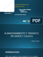 Almacenamiento y Transito en Vasos y Cauces