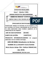 INFORME DE PROYECTO ESCOLAR 10mo