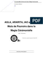 AGLA ARARITA IAO Et Autres Mots-De Pouvoir