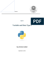 Lab 2 Variable and Data Type I