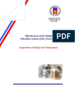 DBM-Effectiveness of The Budget Allocation System of The Government PDF