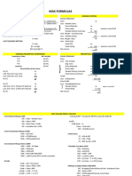 Mas Formulas: Cost Concepts and Segregation Variable Costing