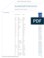 Medical Transcription Files - Root Words