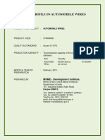 Project Profile On Automobile Wires