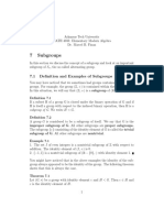 7 Subgroups: 7.1 Definition and Examples of Subgroups