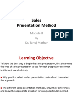 Sales Presentation Method-Module II