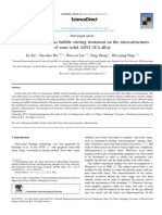 Effects of Rotating Gas Bubble Stirring Treatment On The Microstructures of Semi-Solid AZ91-2Ca Alloy