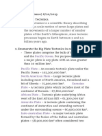 Assignment: (Science) 6/20/2019 1. Define Plate Tectonics.