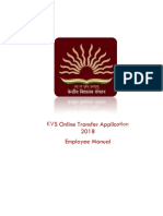 KVS Online Transfer Application Module Employee