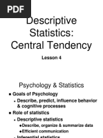 SD 04 Descriptive Statistics and Central Tendency