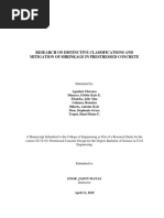 Research On Distinctive Classifications and Mitigation of Shrinkage in Prestressed Concrete