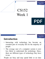 CS152 Week 1