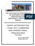 Rapid Intervention Team (Rit) Command and Operational Procedures