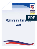 Opinions and Rulings On Leave