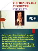 John Keats: A Thing of Beauty Is A Joy Forever