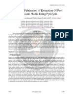 Design and Fabrication of Extraction of Fuel From Waste Plastics Using Pyrolysis