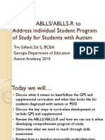 Using The ABLLS To Address Individual Student Curriculum