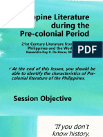 Philippine Literature During The Precolonial Period-Final